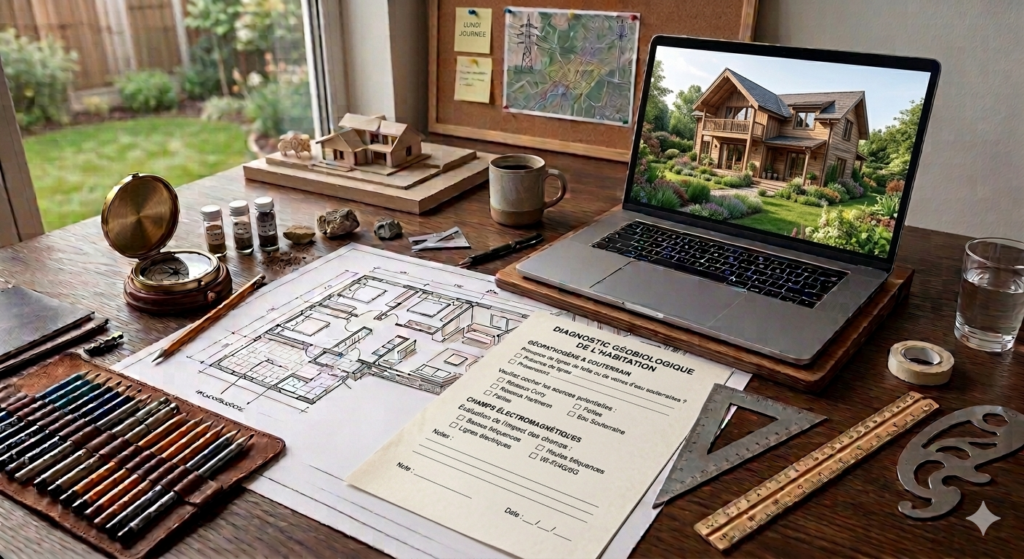 Géobiologie, maison, bien-être, feng shui, champs électromagnétiques